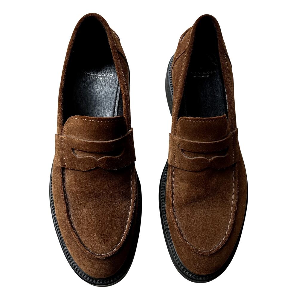 Vagabond Alex Loafers size 39 suede brown black